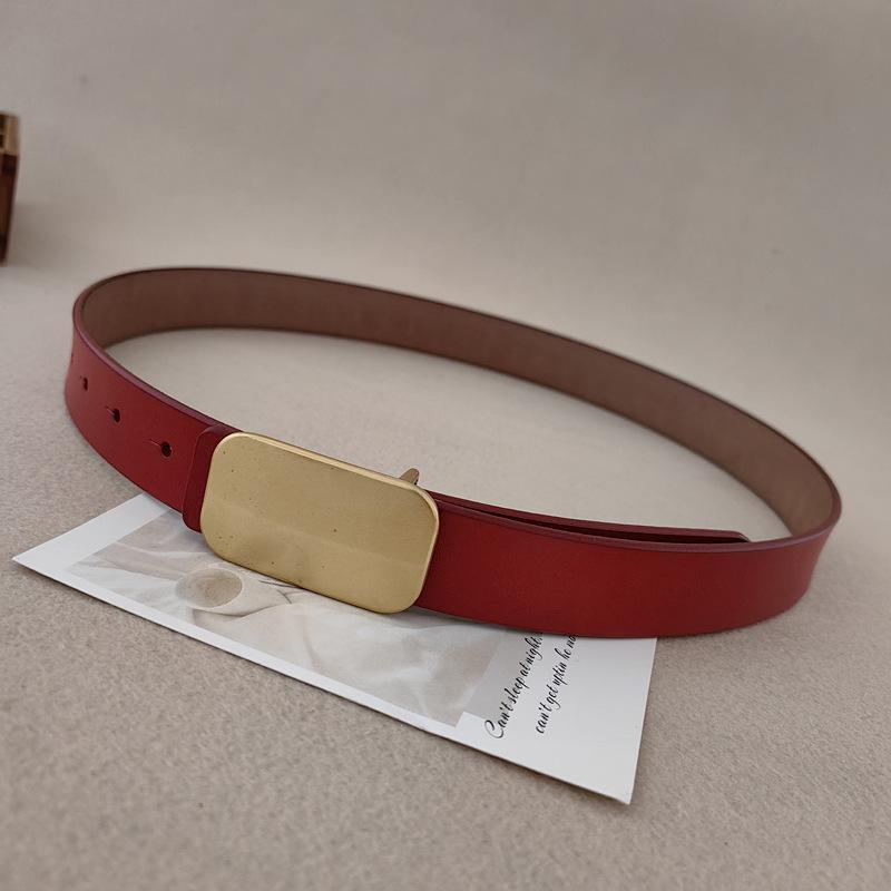 Diamond Clasp Belt cranberry/gold |  Womens Belts Accessories Belts