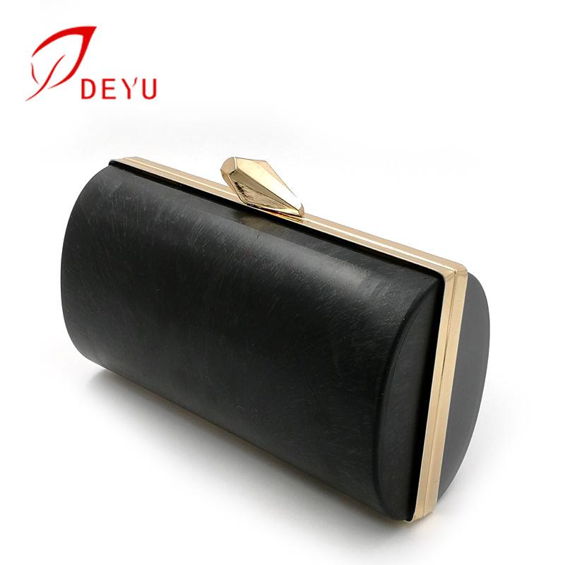 Diamond Frame Clutch/S black/gold |  Womens Evening and Clutch Bags Bags black